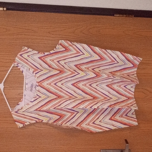 COZEE corner chevron print tank top 3x. A-20 - Picture 3 of 8
